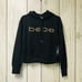Bebe Sport Women Rhinestud Cropped Long Sleeve Hoodie Sweatshirt L