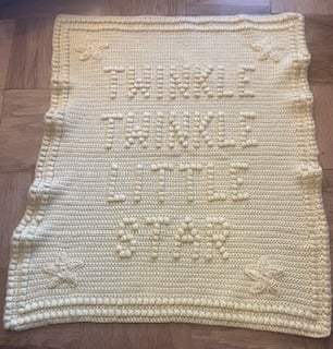 Crochet Baby Afghan. Twinkle Twinkle Little Star⭐️ - Yellow