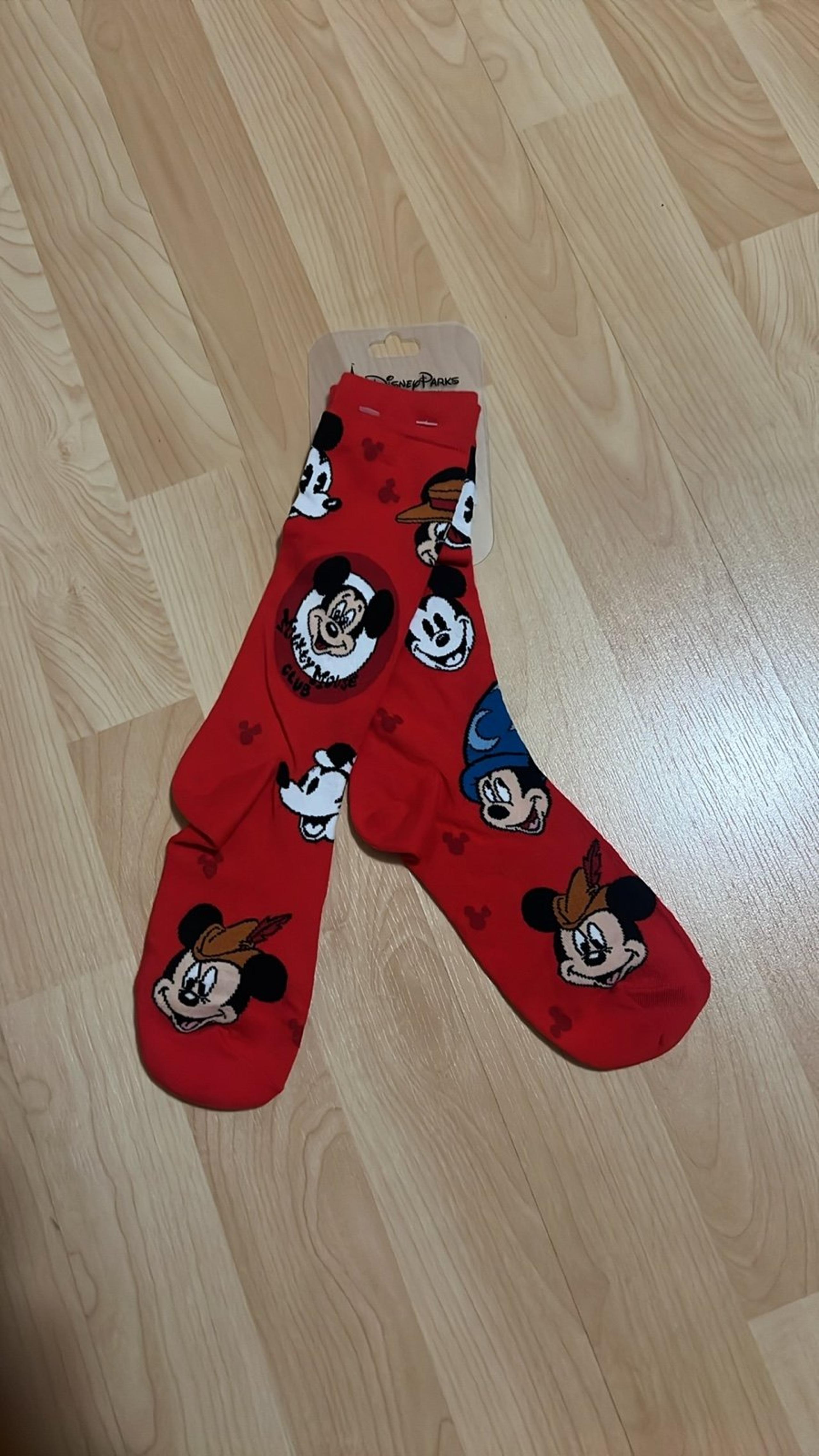 Disney Parks Red Mickey Mouse Socks
