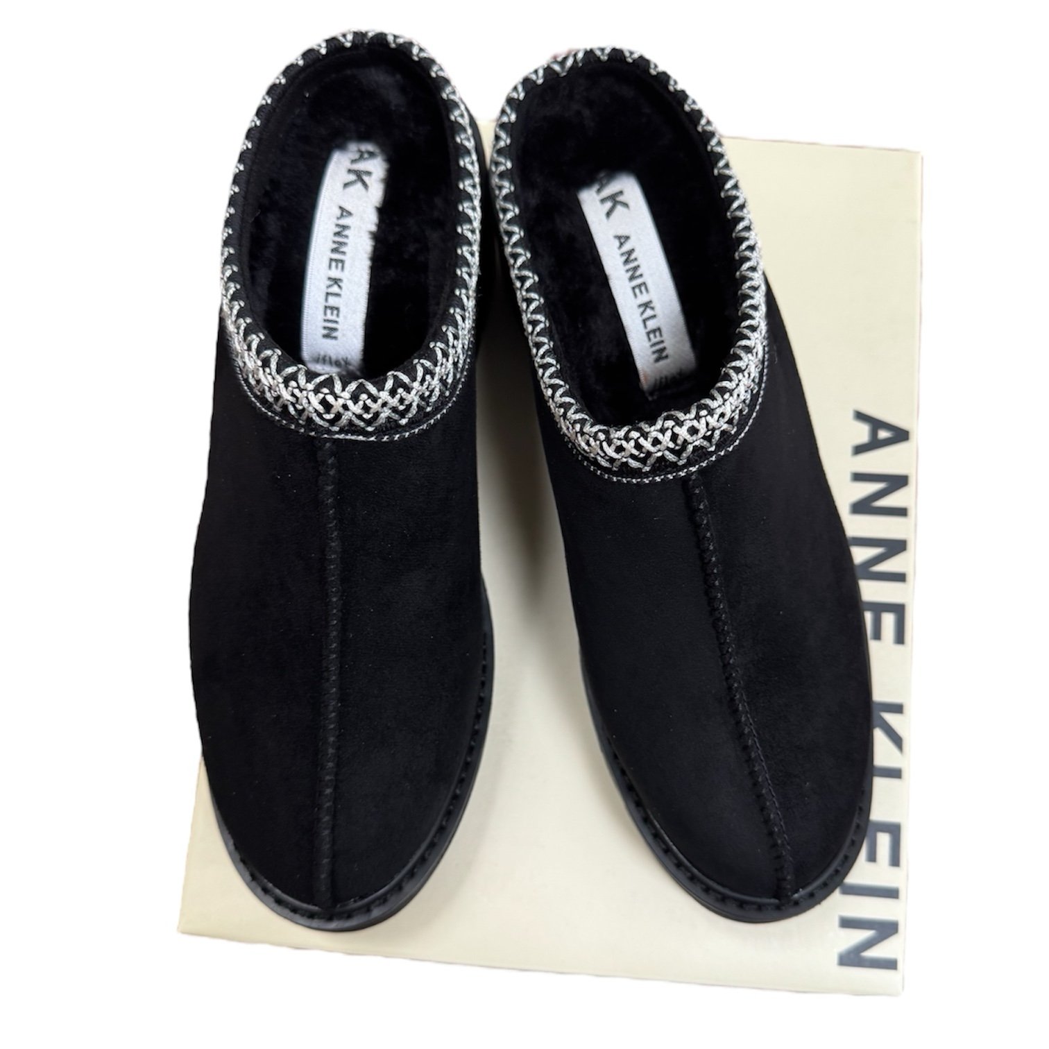 Anne Klein Black Women's Slip-On Clogs US 8.5