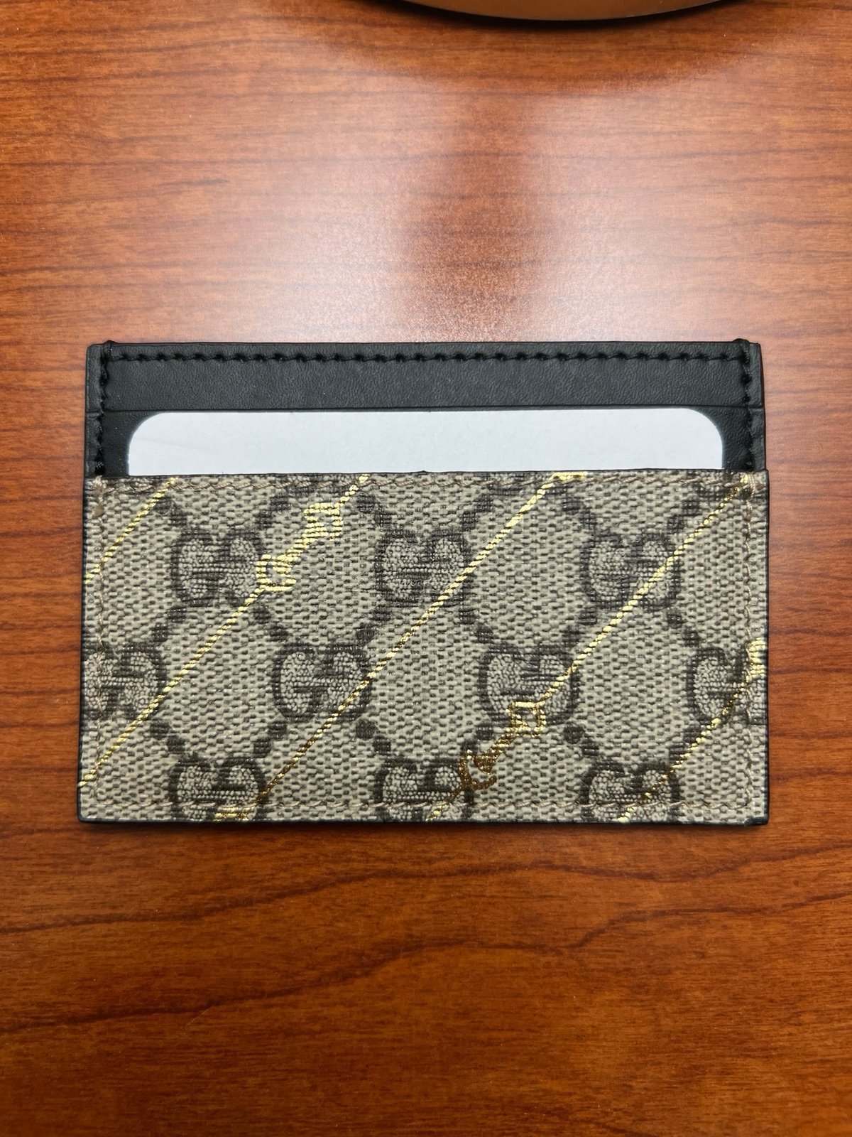 NWOT Gucci Card Case with Horsebit Print comes with COA