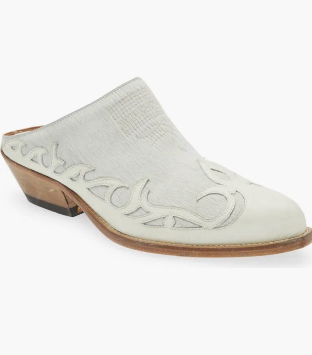 Santiago Sabot Genuine Calf Hair Western Mule size 39