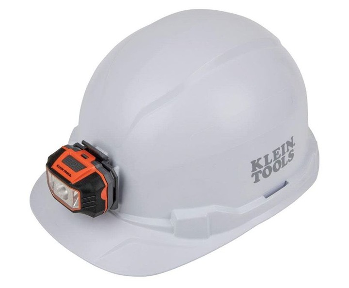 Klein Tools 60107 Hard Hat, Non-Vented, Cap Full Brim with Removable Headlamp