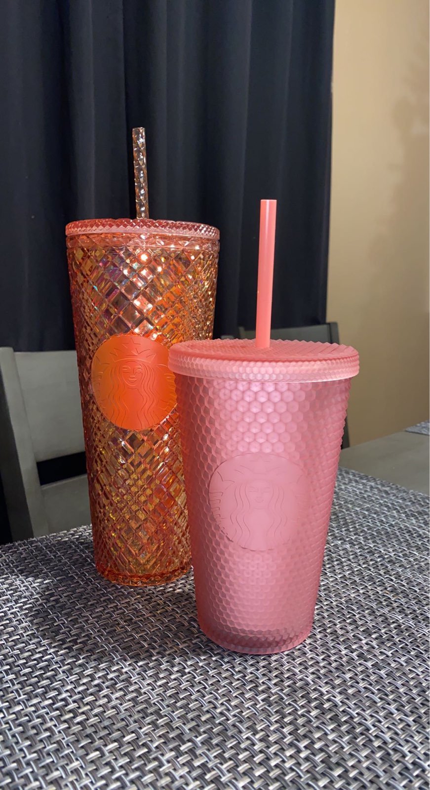 Rose Gold Starbucks 24oz and Valentine’s Day Pink Lemonade 16oz tumbler bundle