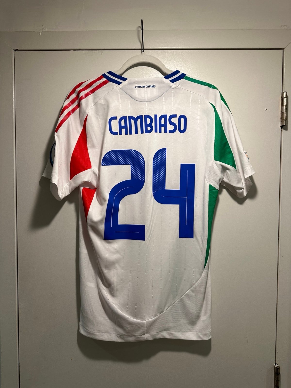 New Player Version Italy Euro 2024 Away Adidas Medium Cambiaso #24