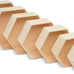 Wooden Hexagon Floating Shelves with Backs, Set of 7,\
