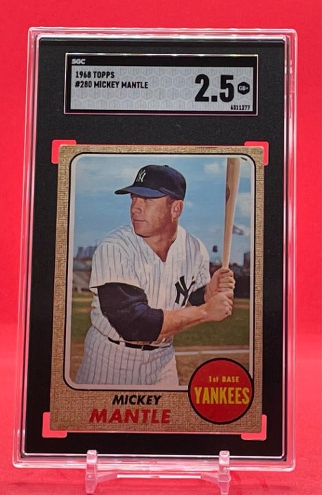 1968 TOPPS MICKEY MANTLE CARD (SGC 2.5)