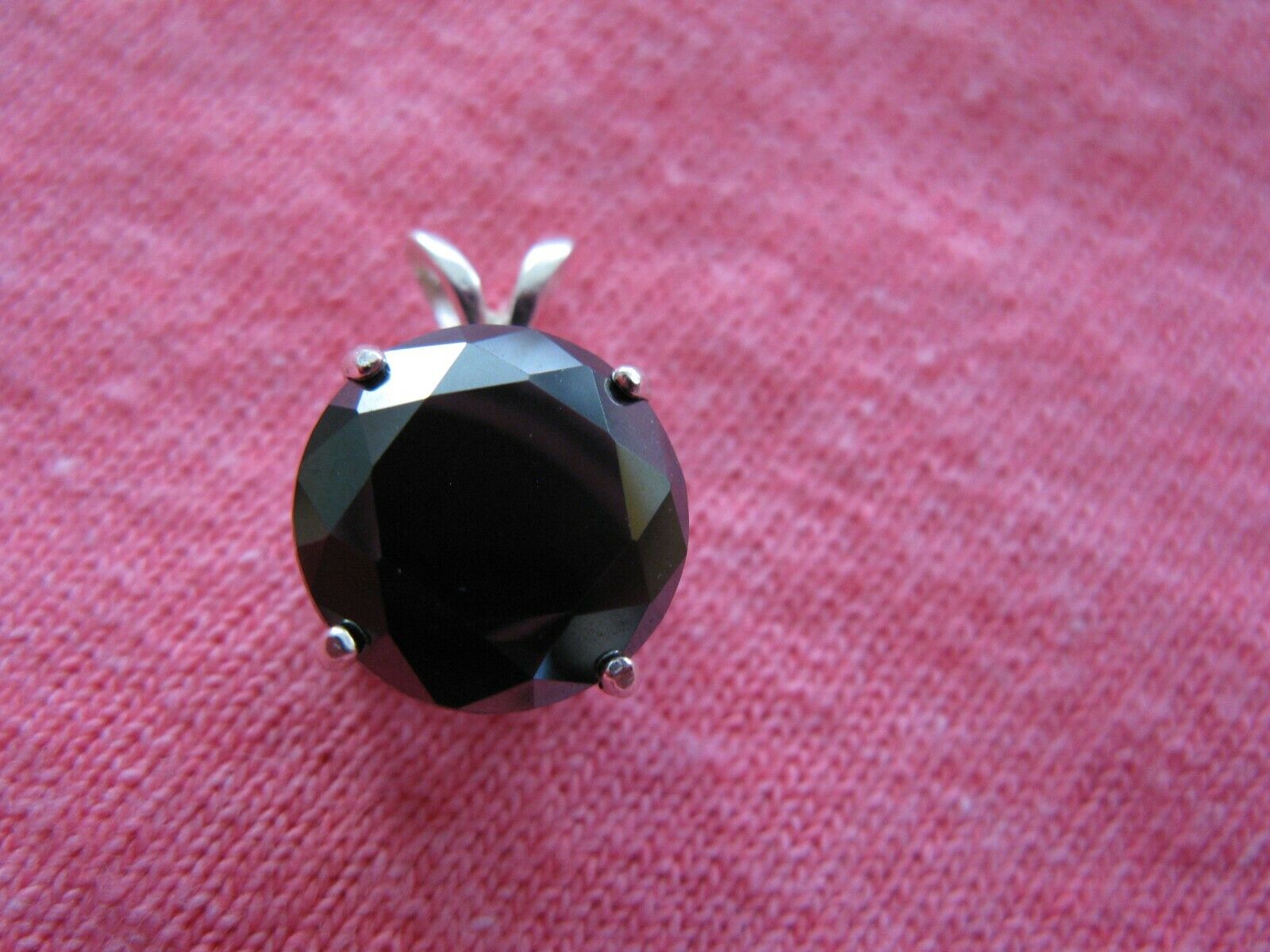 4.34ct NATURAL BLACK DIAMOND NECKLACE/PENDA NT,FREE DIAMOND TESTER,CERTIFI CATE