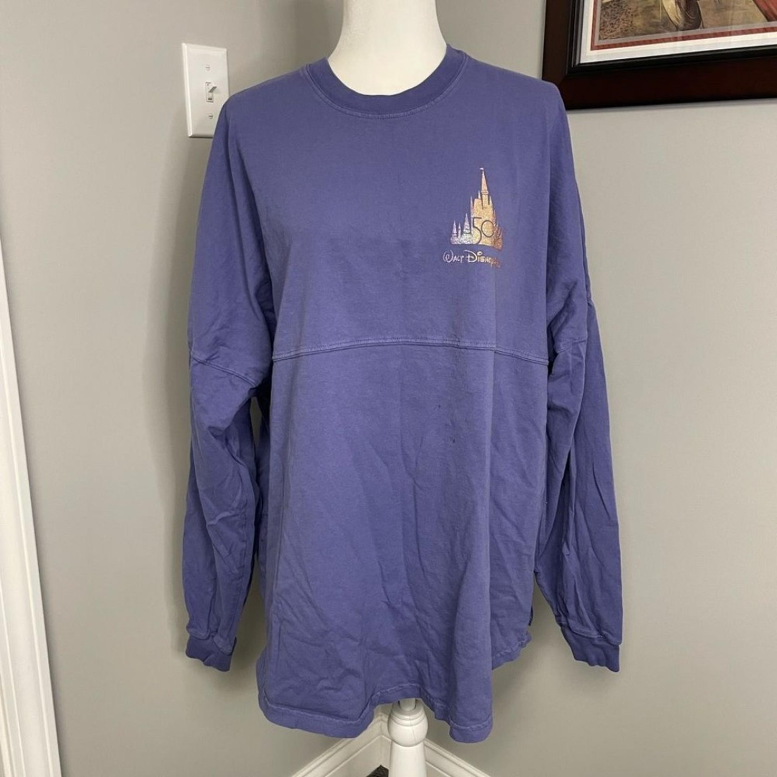 Walt Disney World 50th anniversary spirit jersey purple Womens Size XL Sparkle