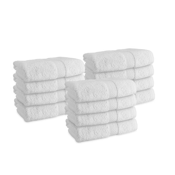 NEW Arkwright Admiral White 12-Piece Bath Towel Set- 24x50