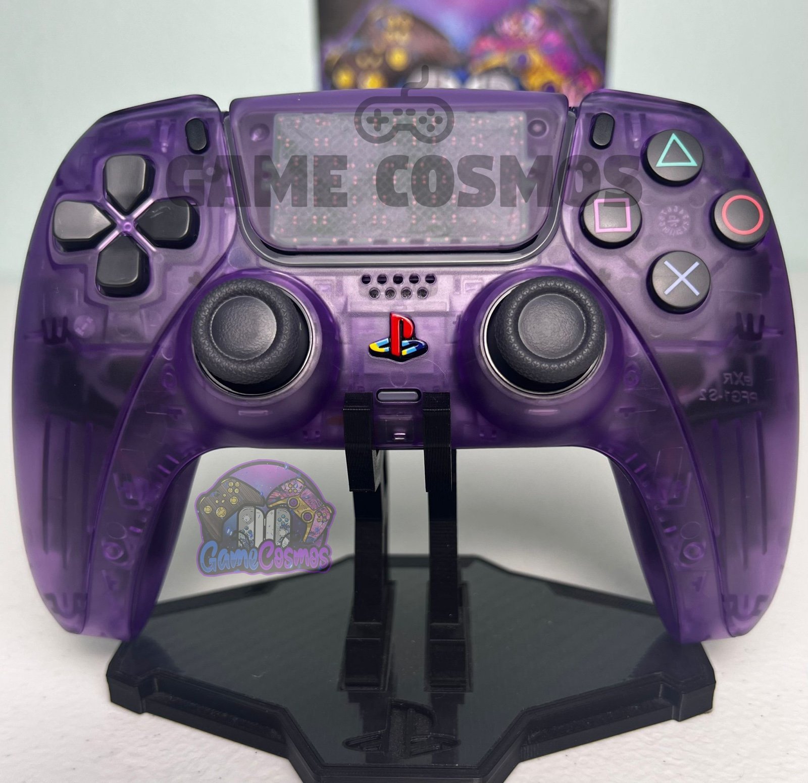Custom Retro PS2 Theme - Clear Purple - Custom Wireless Controller for PS5 Or PC