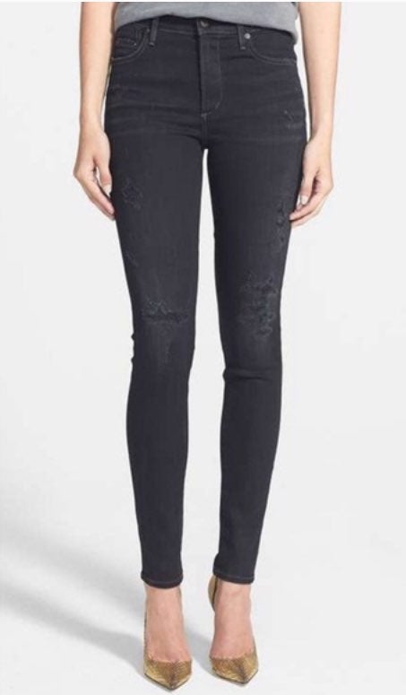 NEW Citizens of Humanity Jeans Rocket High Rise Skinny Jeans 25 Distressed