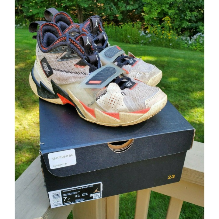 NIKE AIR JORDAN WHY NOT ZERO.3 United White (GS) Size 7Y CD5804-101 with box