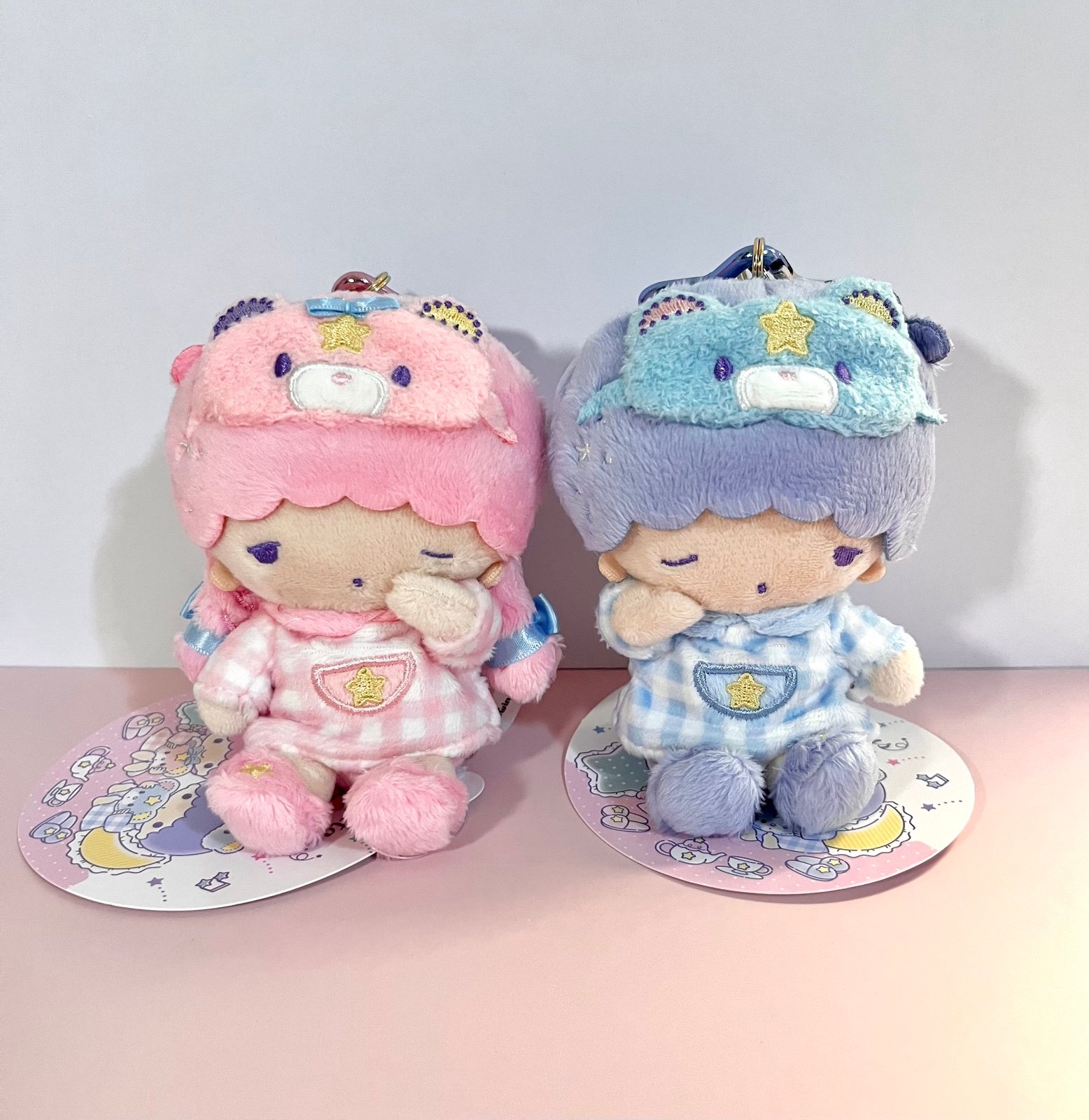 Sanrio Little Twin Stars Kiki & Lala Dreamy Sleep Plush Mascot Keychain Set