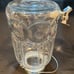 L.E. SMITH Clear Glass Moon And Stars Pattern Cold Beverage Dispenser 3.78 Liter