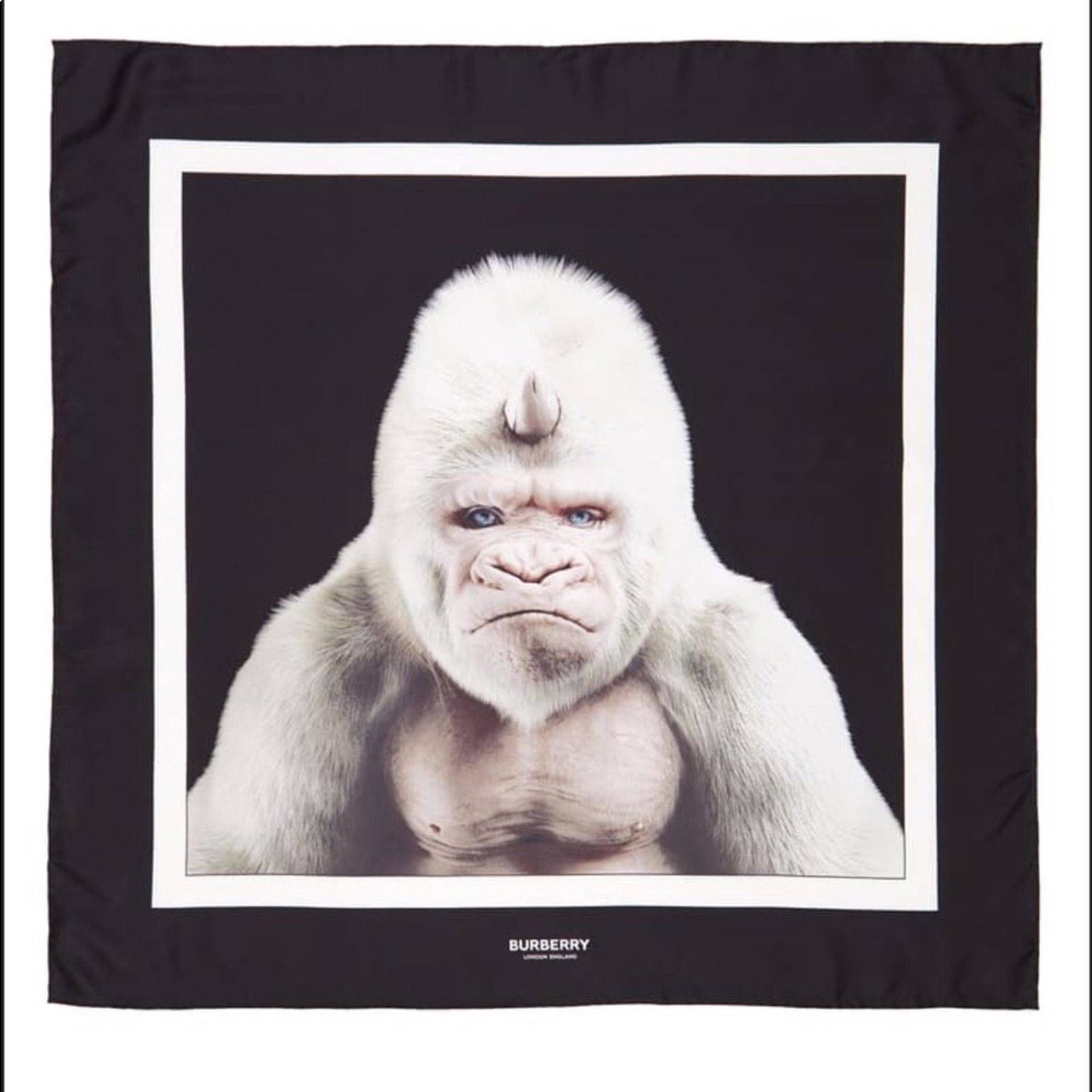 Burberry Gorilla Italian silk scarf