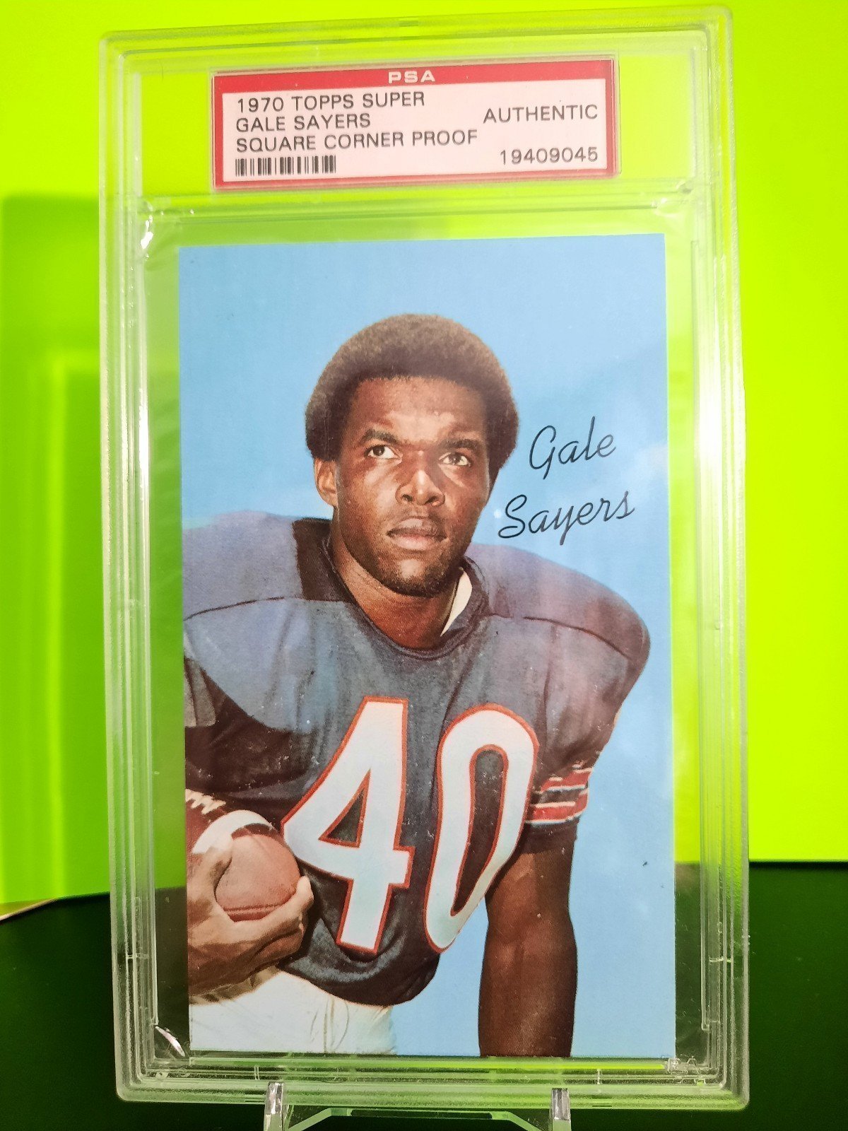 Gale Sayers RARE PROOF PSA PRISTINE