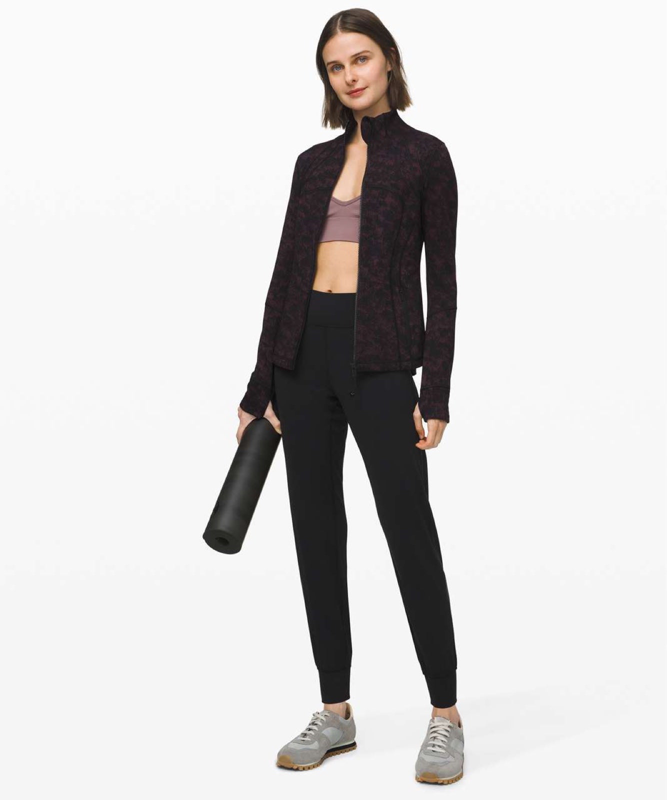 Lululemon Define Jacket *Luxtreme Misted Jacquard Black Black Cherry
