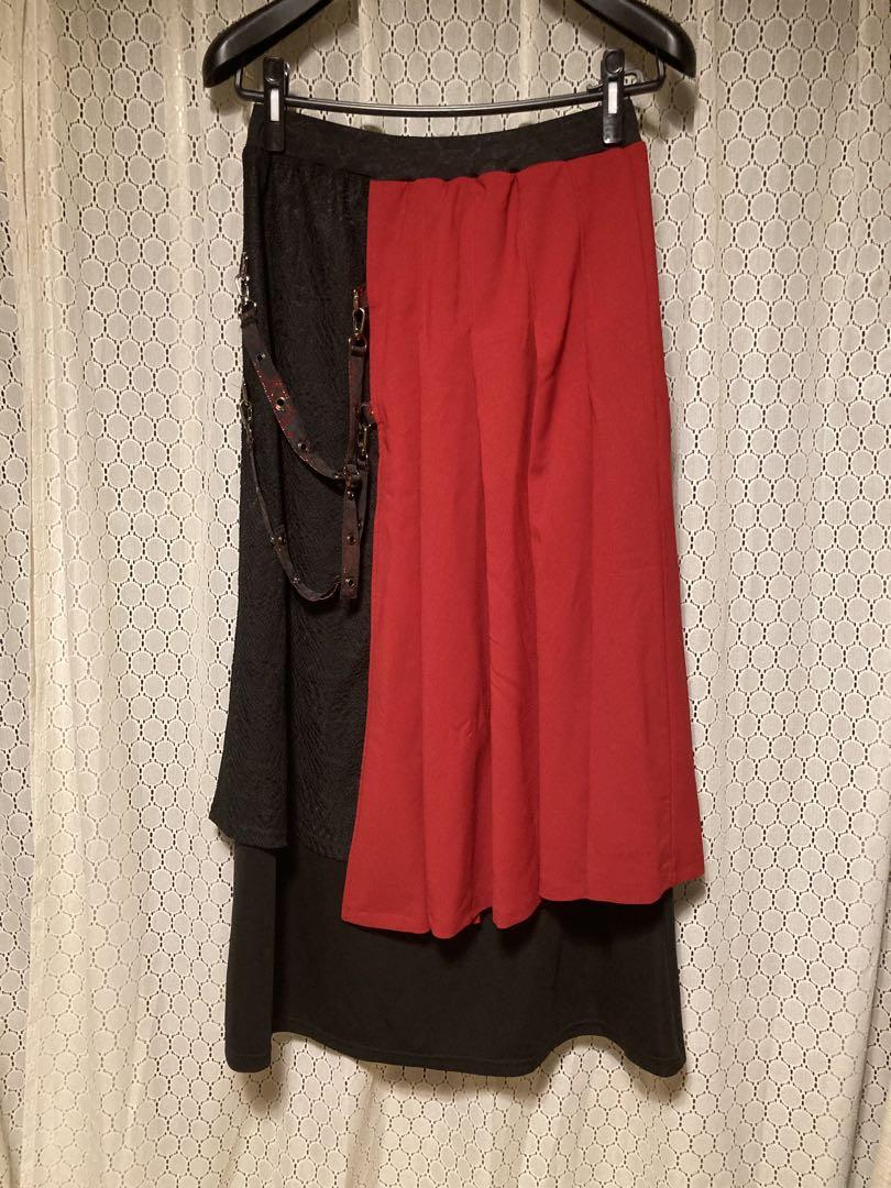 Asymmetrical skirt, y2k, cyber, gothic lolita, cosplay, punk