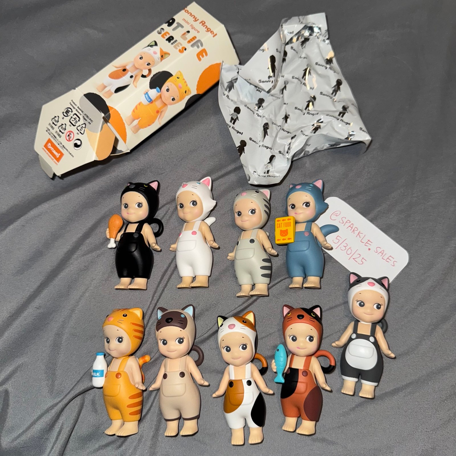 Full Set Sonny Angel Cat Life Series Complete Set of 9