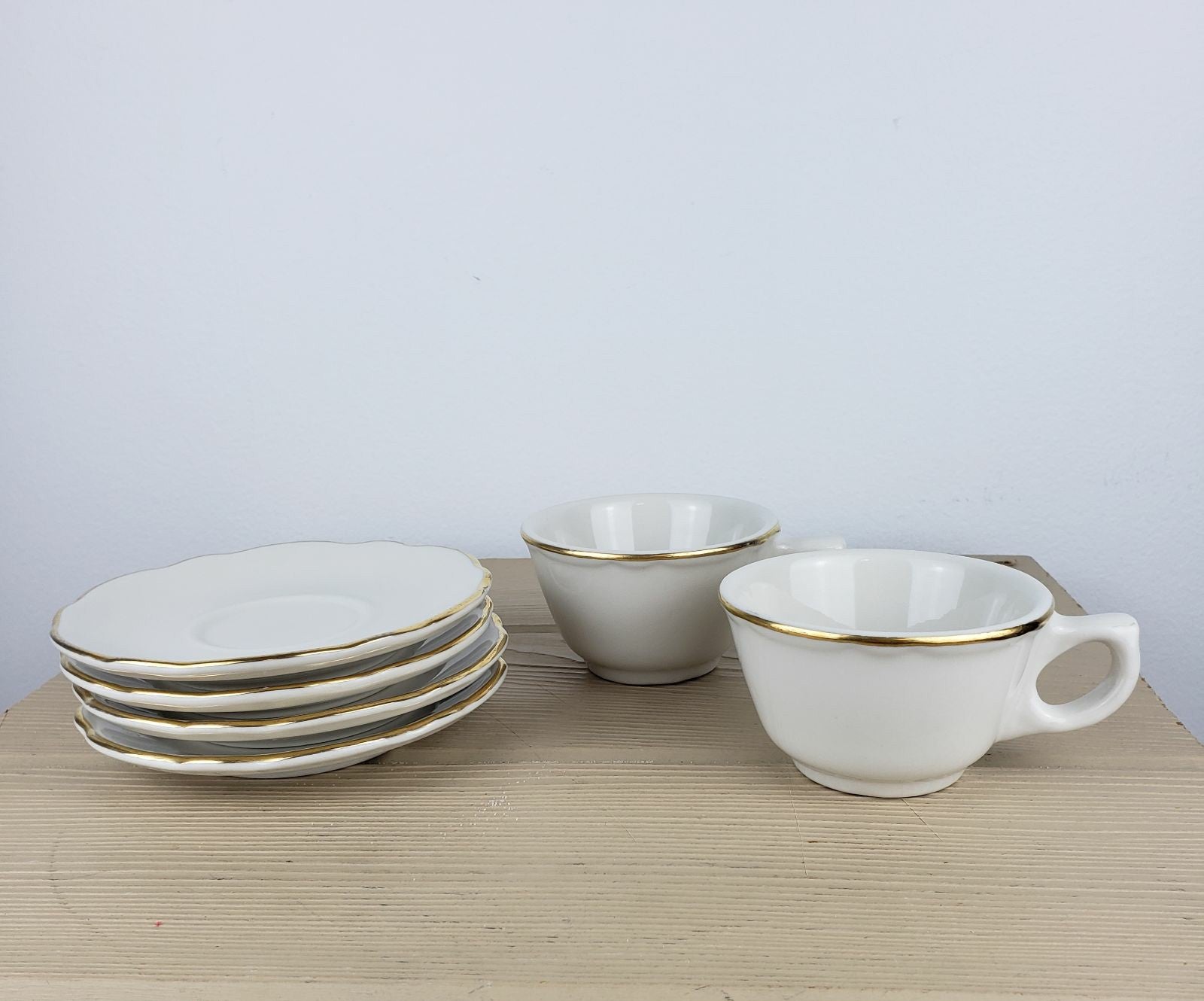 Buffalo China Set of Cups & Saucers