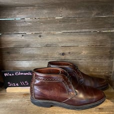 Mens Allen Edmonds Bellevue Brown Leather Chukka Lace Up Boots Shoes Size 11.5 D