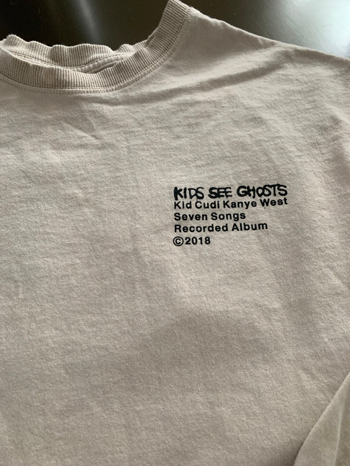 kids see ghosts long sleeve crew neck tee