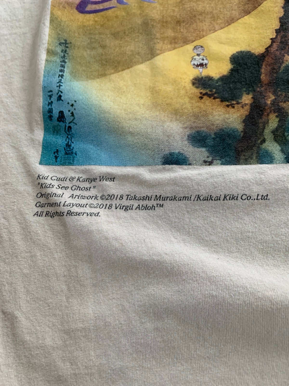 kids see ghosts long sleeve crew neck tee