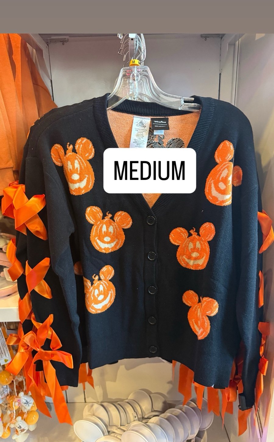 Disney Parks x Her Universe Mickey Pumpkin & Bow Cardigan