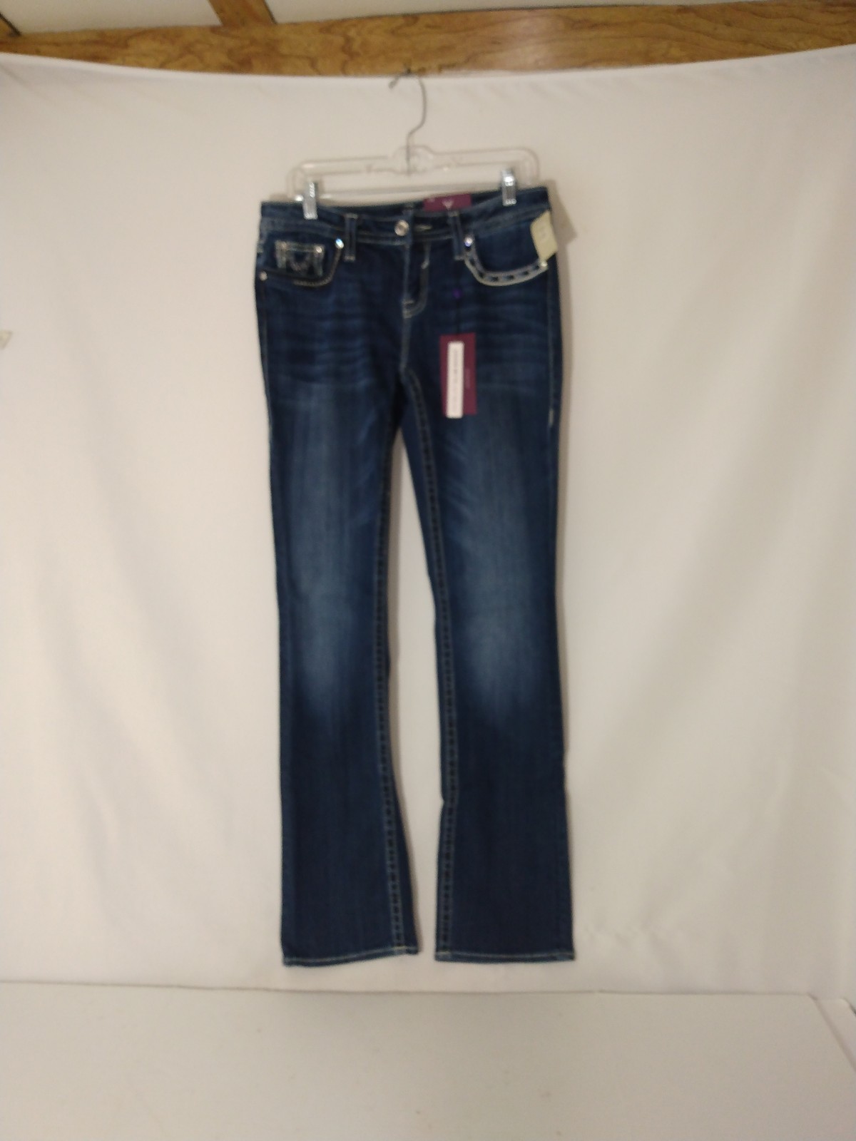 NWT Womens Vigoss Dublin Heritage Fit Slim Boot Jeans Sz 7 - 8 Long 32x34