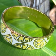 Kate Spade New York gold tone Enamel Lemon Bangle bracelet