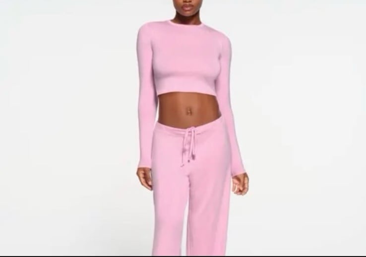 Skims Super Crop Long Sleeve Sleep Shirt