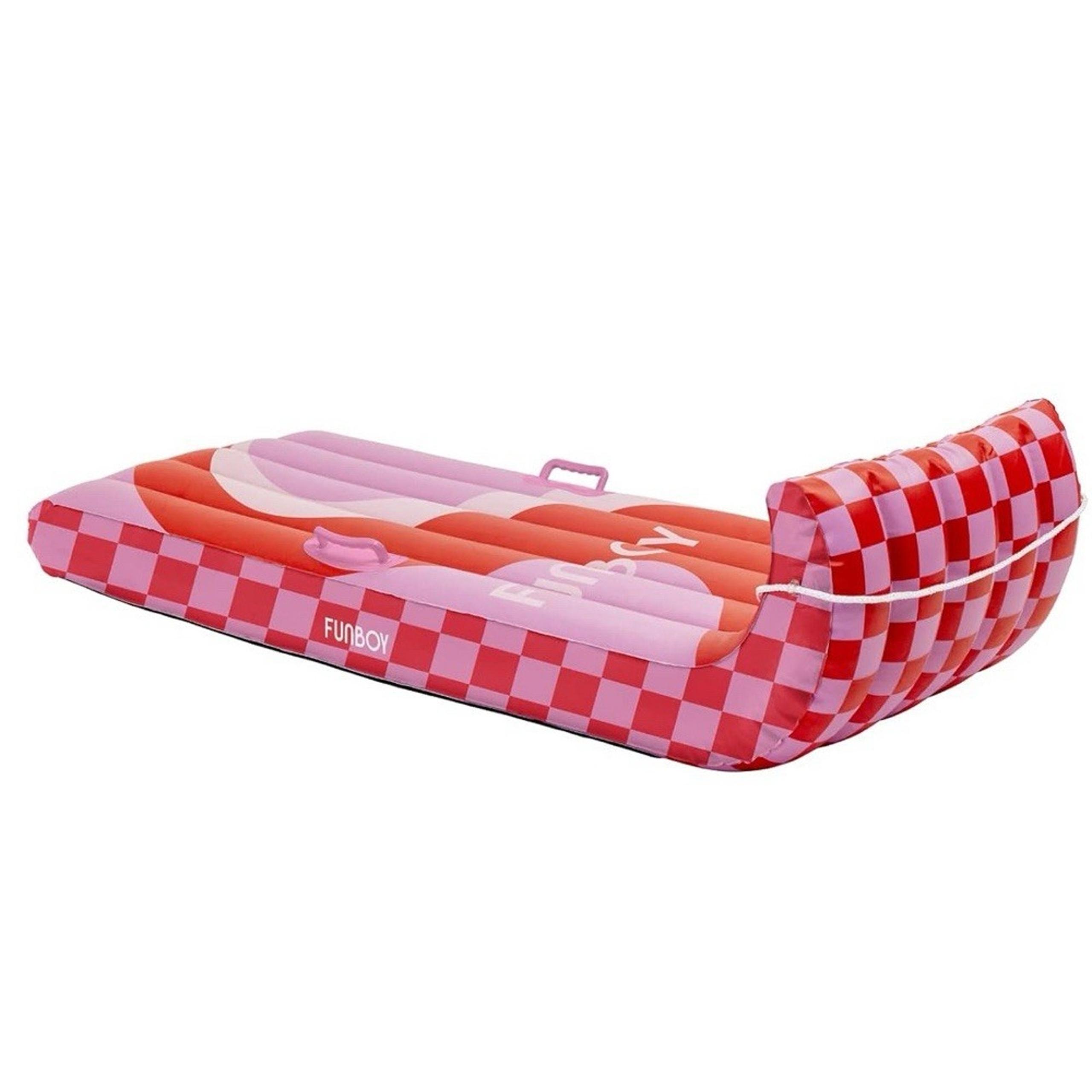 FUNBOY Winter Fun Inflatable Toboggan Snow Sled, Single, Wave OPEN BOX. READ