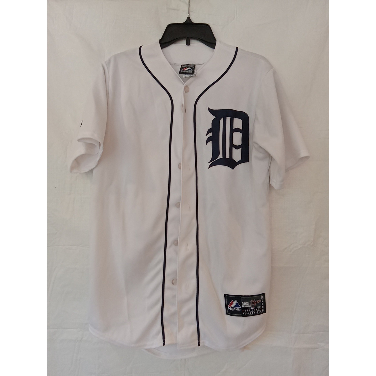 Detroit Tigers Ian Kinsler Jersey Mens Small White Baseball Majestic Sports A8