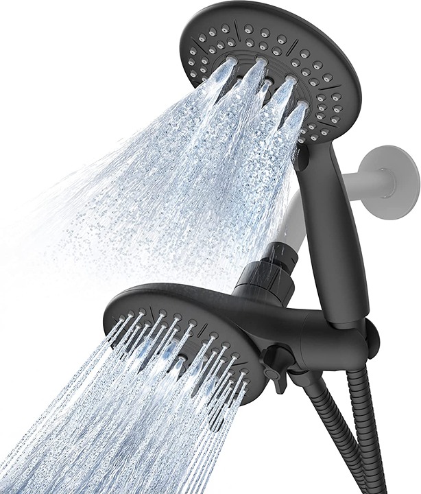 48-Setting High Pressure 3-Way Shower Head Combo, Hand Held Shower & Rain