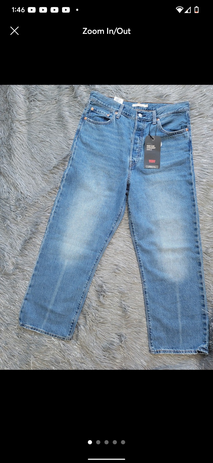 Levis ribcage straight ankle jeans