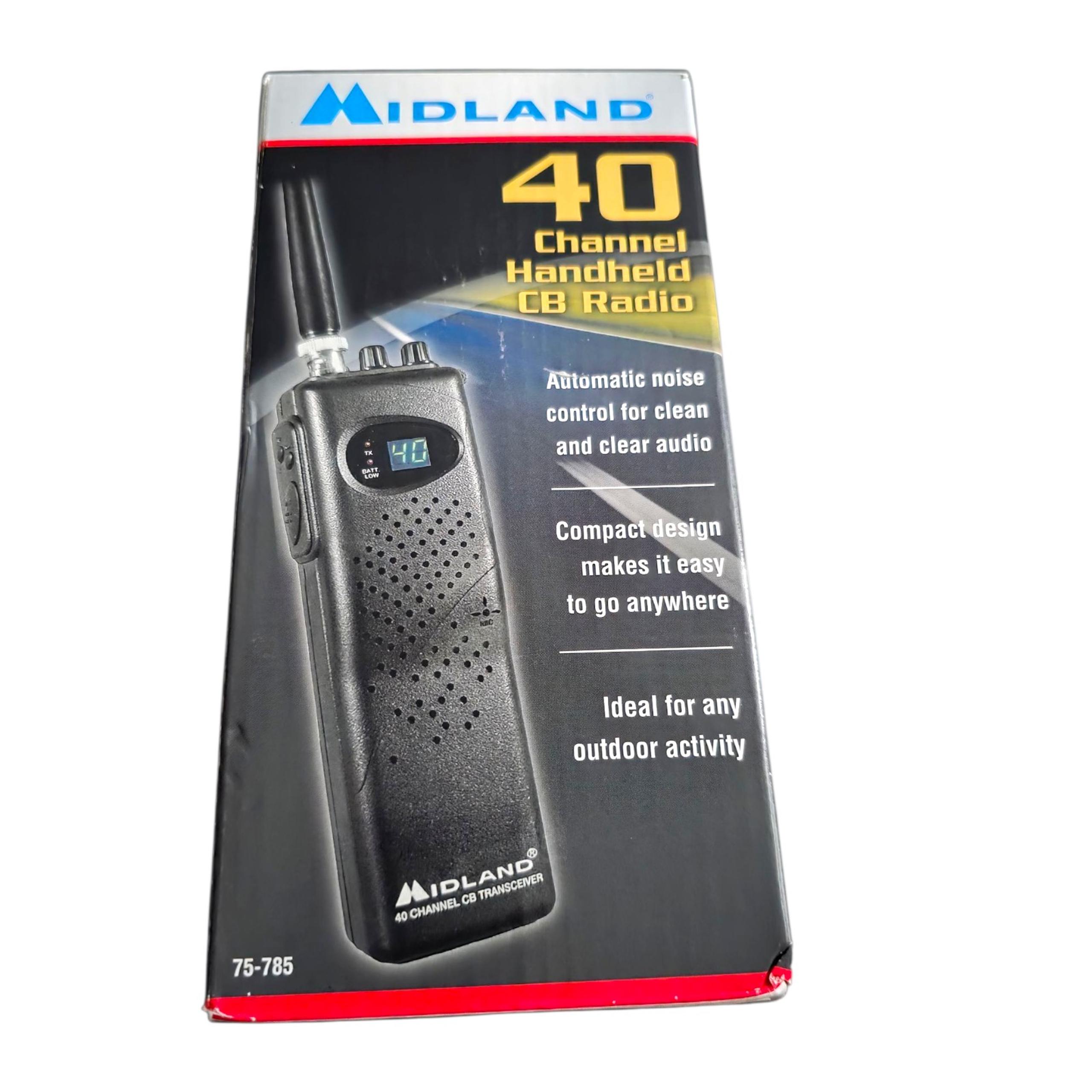 Midland 40 Channel Handheld CB Radio Transceiver 7-Watt Model 75-785 NOB