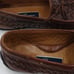 Bragano Men's Brown Woven Leather Slip On Driving Loafer Shoes Size 8.5 M