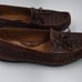 Bragano Men's Brown Woven Leather Slip On Driving Loafer Shoes Size 8.5 M