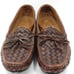 Bragano Men's Brown Woven Leather Slip On Driving Loafer Shoes Size 8.5 M