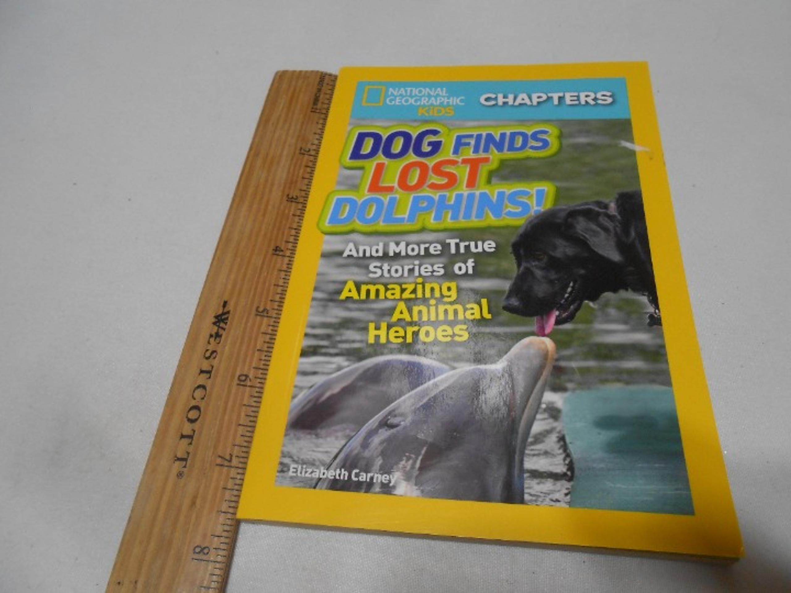 National Geographic kids Chapters Book "Dog Finds Lost Dolphins" Animal Heroes