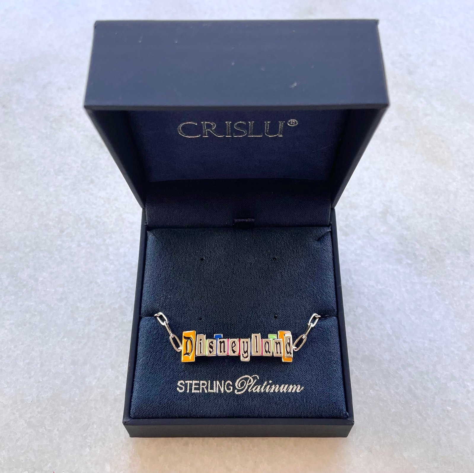 Disneyland Marquee Crislu Bracelet Sterling Platinum