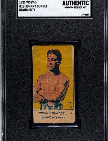 1925 W529-3 JOHNNY DUNDEE Boxing Strip Card SGC AUTHENTIC (Min Size)