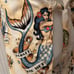 Mermaid and tattoos apron