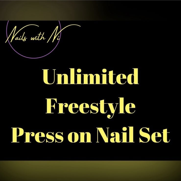 24pcs 3XL Square Unlimited Freestyle Press on Nails