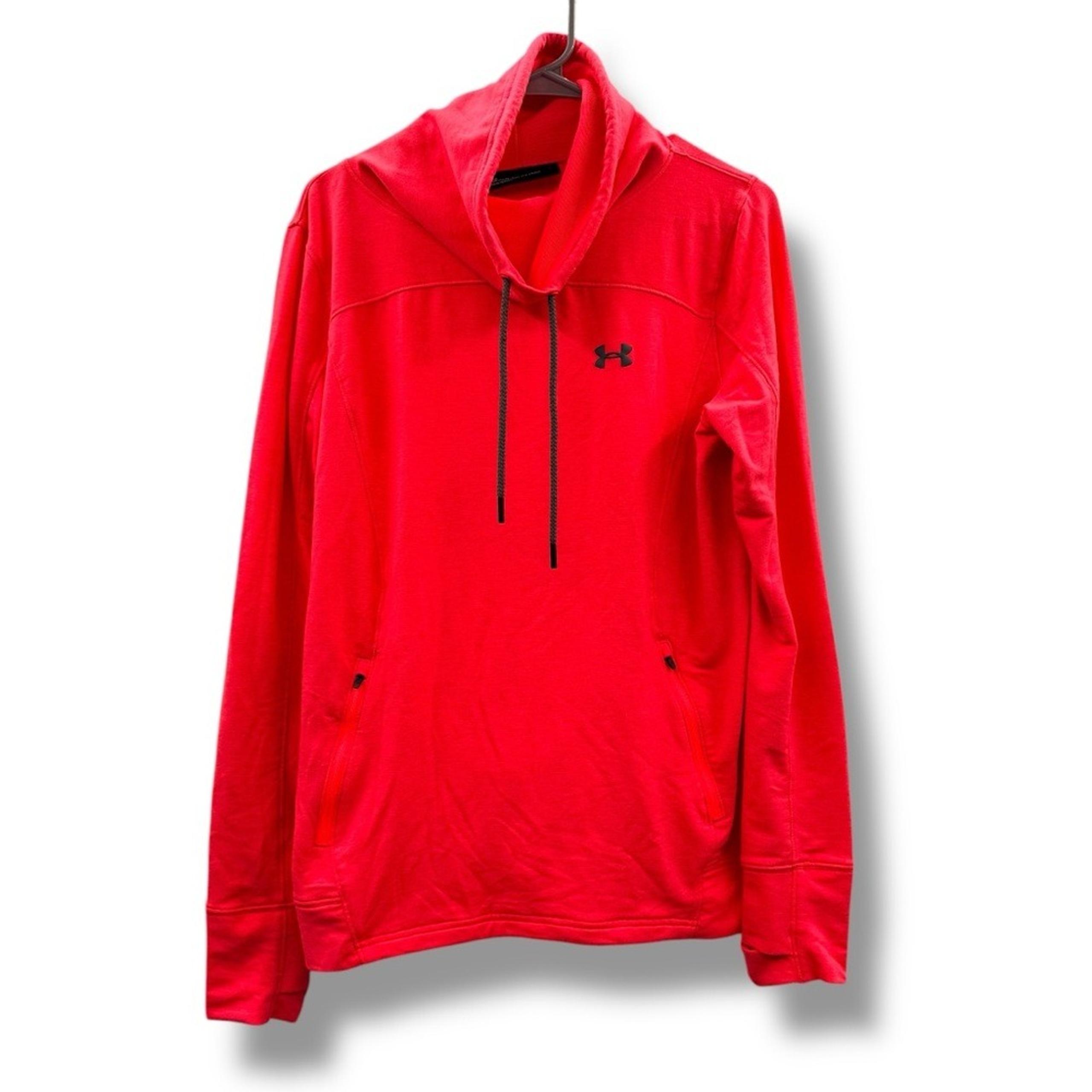 Under Armour Hot Pink Long Sleeve Thumbholes Cowl Neck Pullover Sweatshirt Sz L
