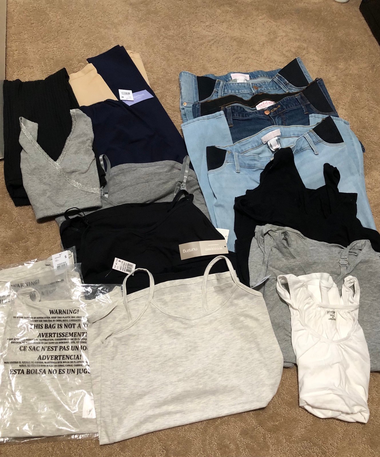New with tags Motherhood Maternity clothing leggings tanks + Bonus. Retail 500