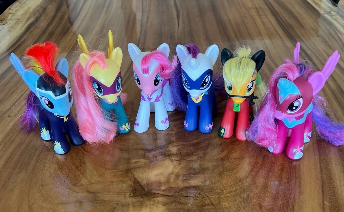 My Little Pony Power Ponies - Friendship is Magic, Full Set of 6, 2010 Hasbro