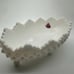 FENTON vintage Milk Glass 8 Oval footed Pickle /Serving Bowl USA Scalloped Edge