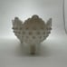 FENTON vintage Milk Glass 8 Oval footed Pickle /Serving Bowl USA Scalloped Edge